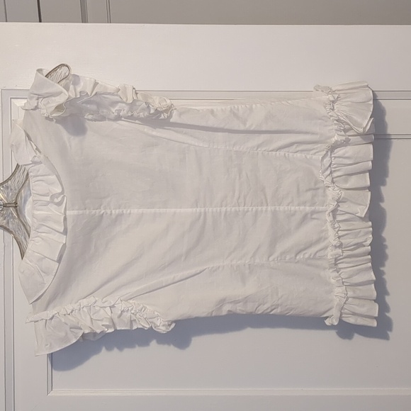 Ruffian Designer Sample White Ruffled Blouse Small 2012 2013 - Picture 3 of 4